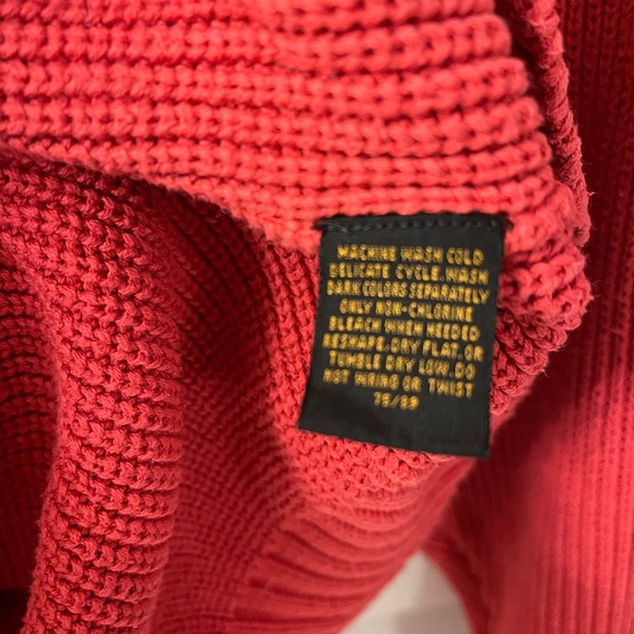 Vintage Eddie Bauer Women’s Pink Cable Knit Chunky Sweater - Picture 5 of 8